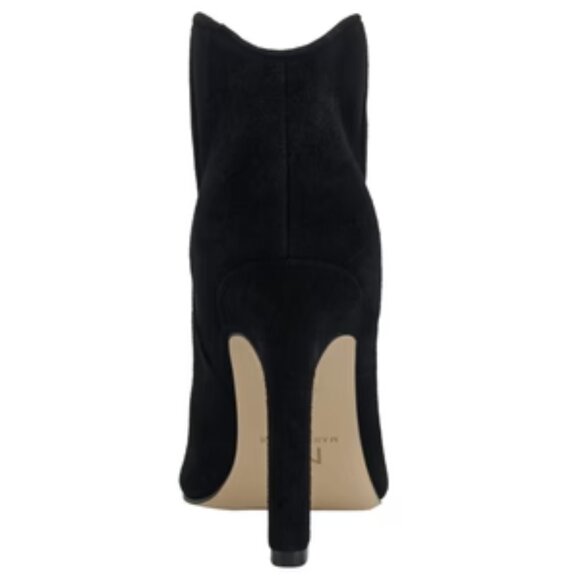 NWOB!  MARC FISHER Masina Black Suede Pointed Toe Slip On Ankle Boots Sz 10M - Picture 4 of 4